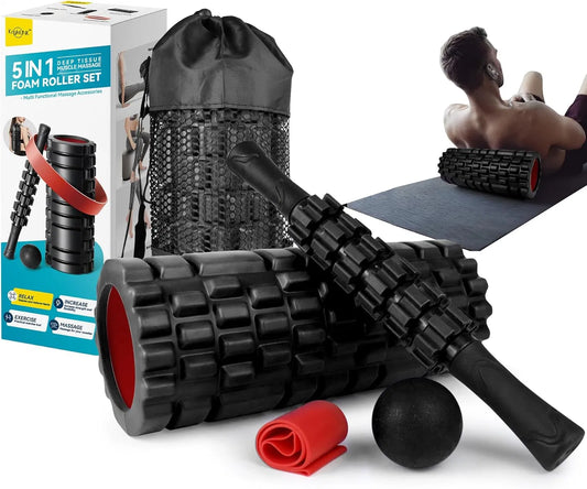 5 in 1 Foam Roller Set for Muscle Massage