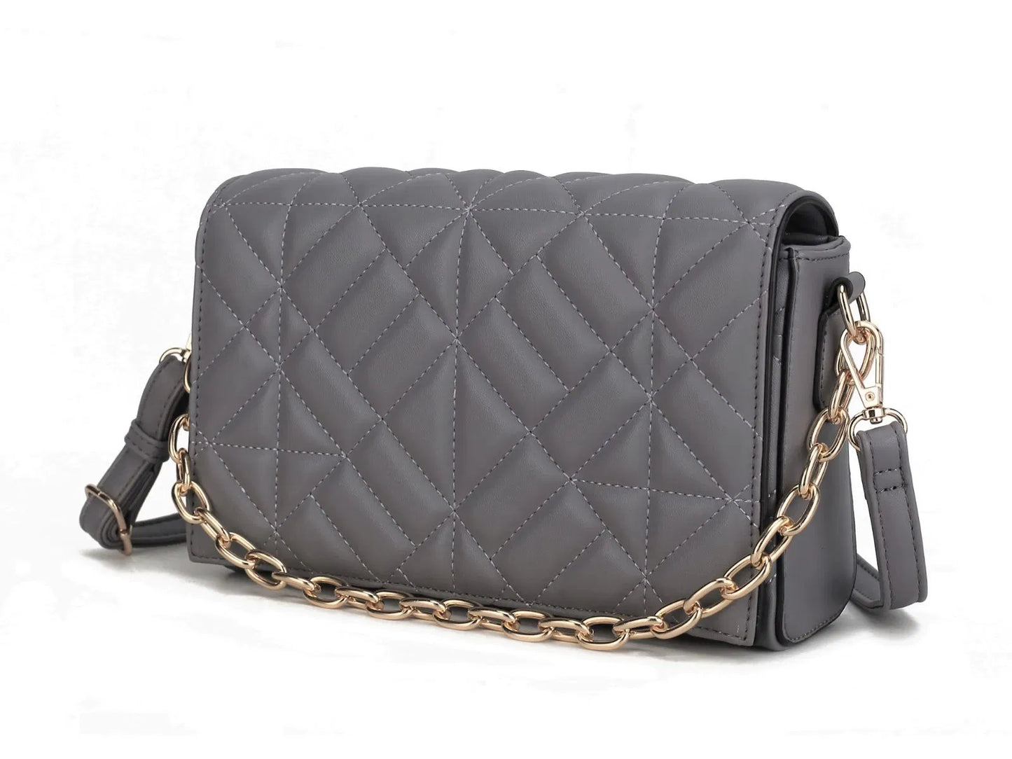 MKF Collection Ursula Crossbody Handbag for Women's Grey by Mia k